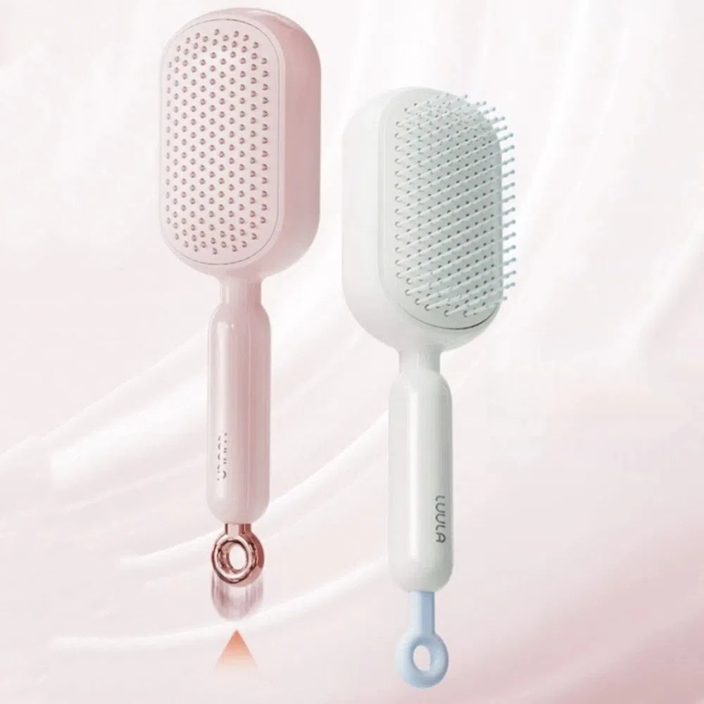 Brosse massage à coussin d’air – Démêlage doux & cuir chevelu stimulé