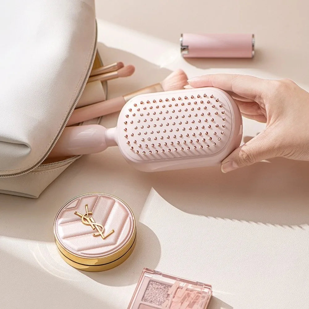 Brosse massage à coussin d’air – Démêlage doux & cuir chevelu stimulé